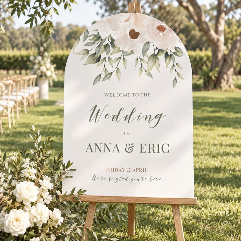 Classic Elegant Wedding Welcome Sign