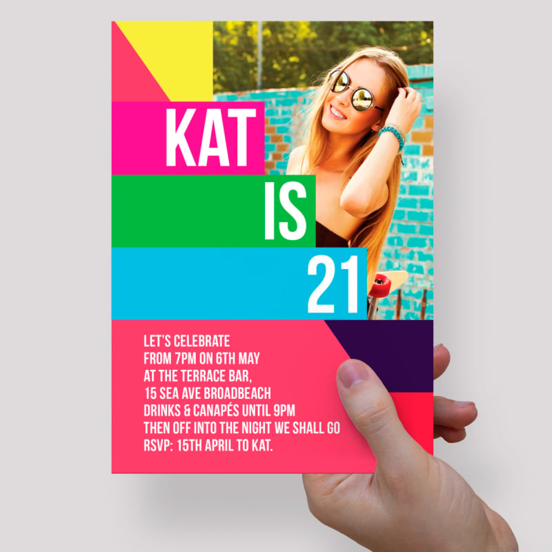 Colourful Birthday Invitations