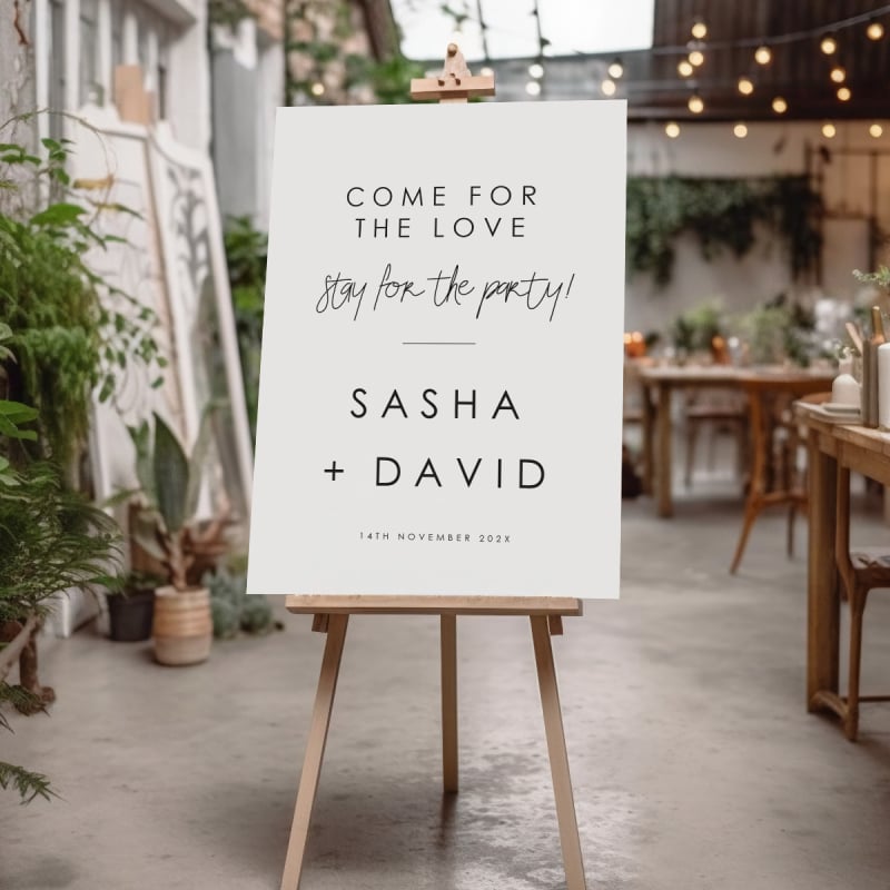 Affection Wedding Welcome Sign 