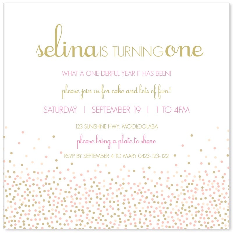 Confetti Storm Birthday Invitations
