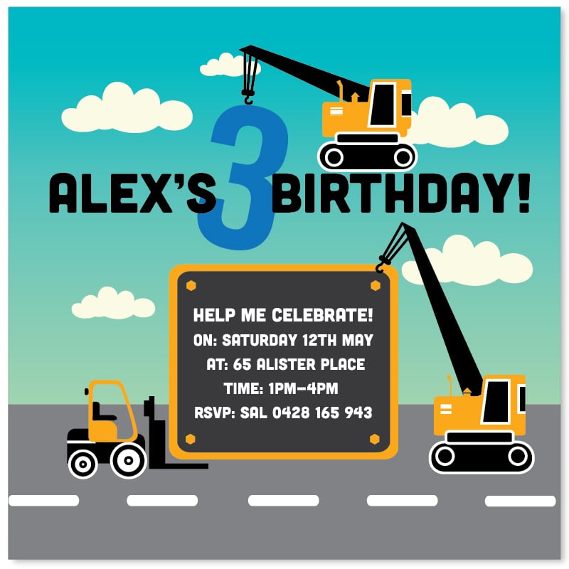 Construct A Party Invitations