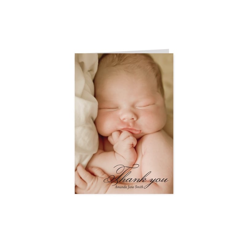 Contempo Portrait Baby Thank You Cards