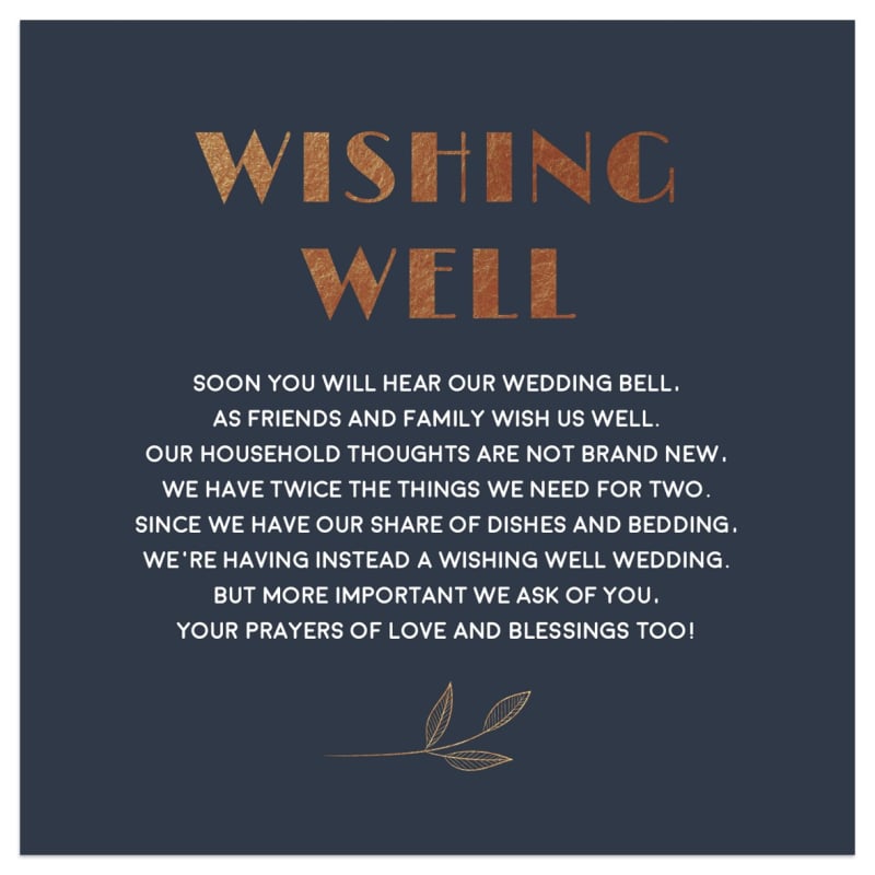 Copper Glow Wishing Well Card