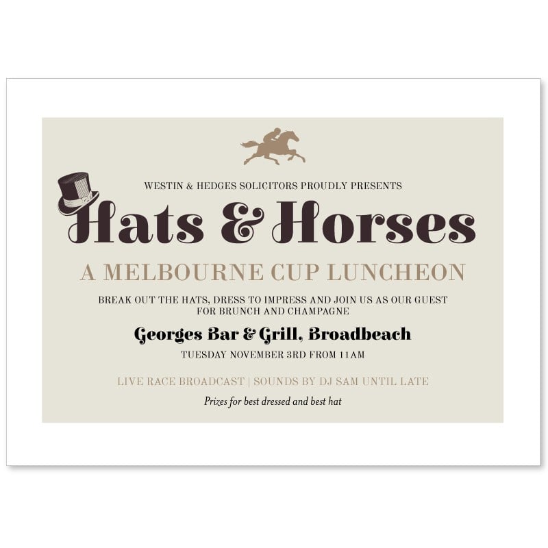Hats and Horses Invitations