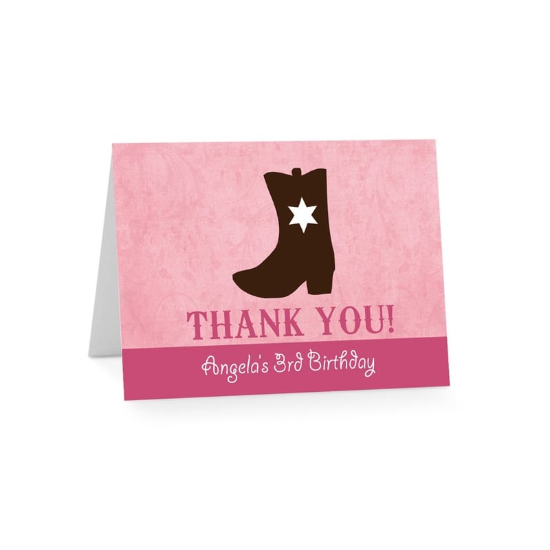Cowgirl Birthday Thank You Cards