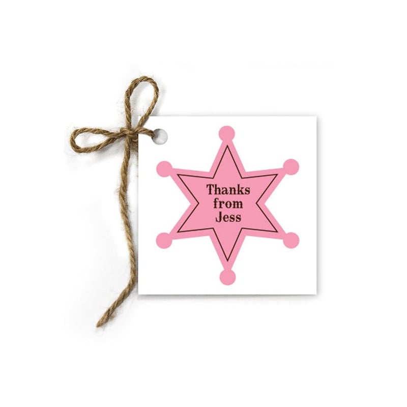 Cowgirl Birthday Gift Tags