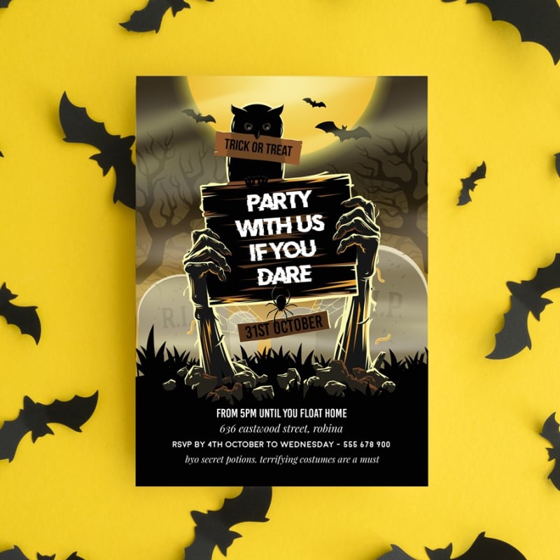 Trick or Treat Halloween Invitations
