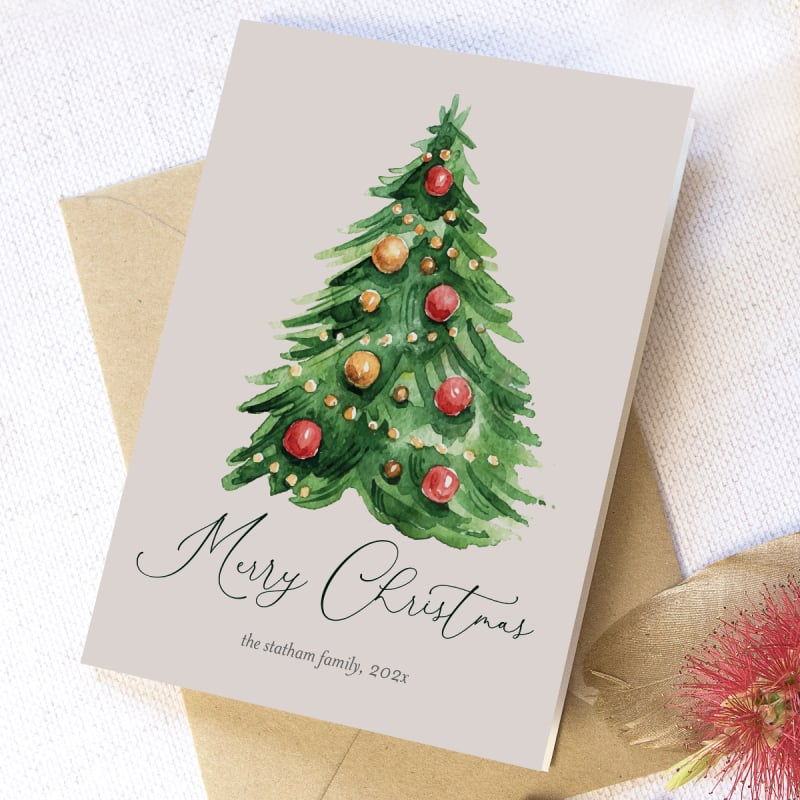 Branches and Merry Christmas Cards