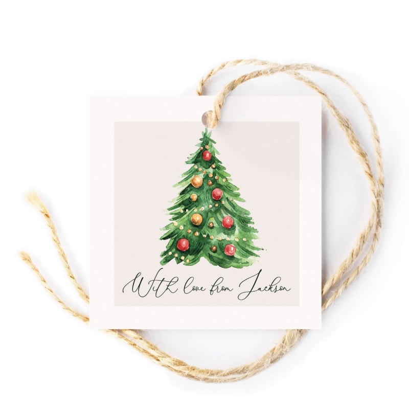Branches and Merry Gift Tags