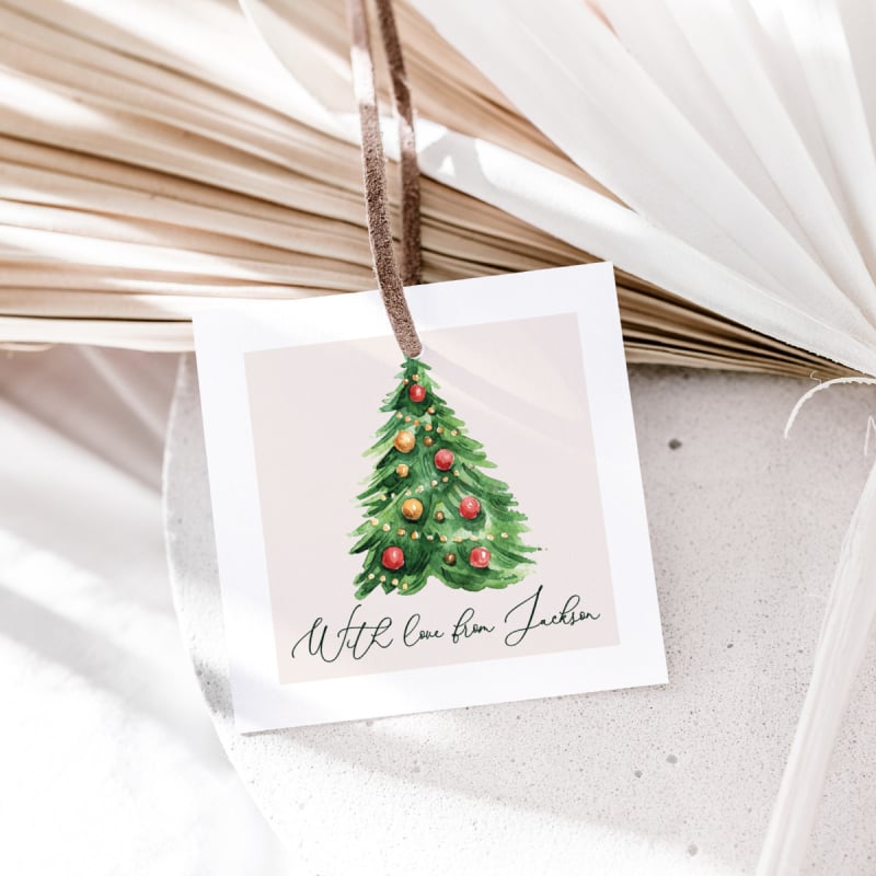 Branches and Merry Gift Tags