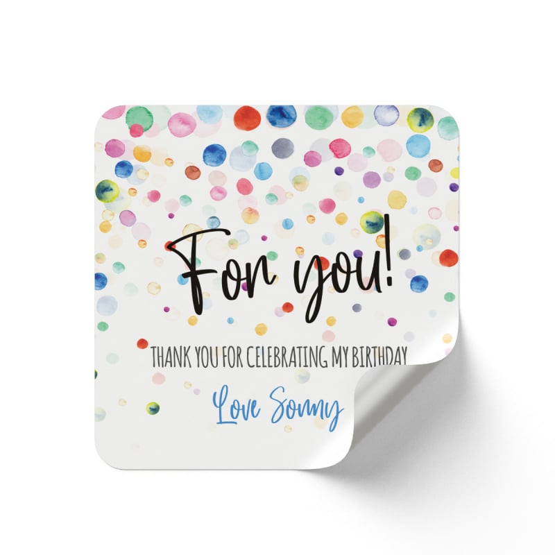 Celebrate Confetti Birthday Stickers