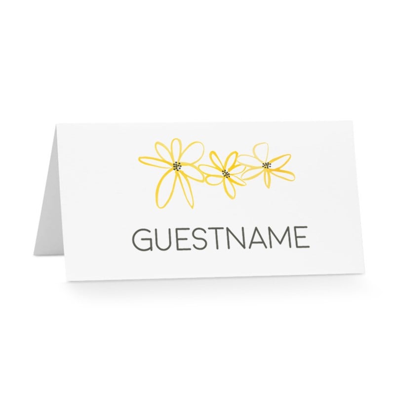 Daisy Chain Wedding Place Card