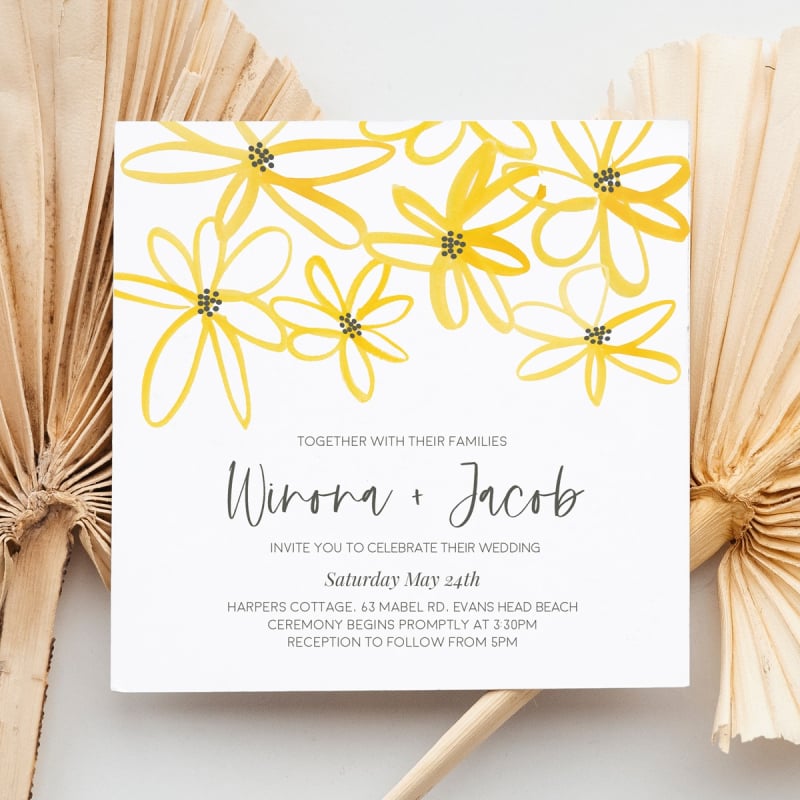 Daisy Chain Wedding Invitations