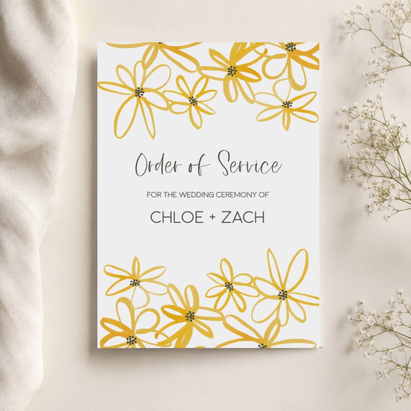 Daisy Chain Order Of Service Booklet Covers