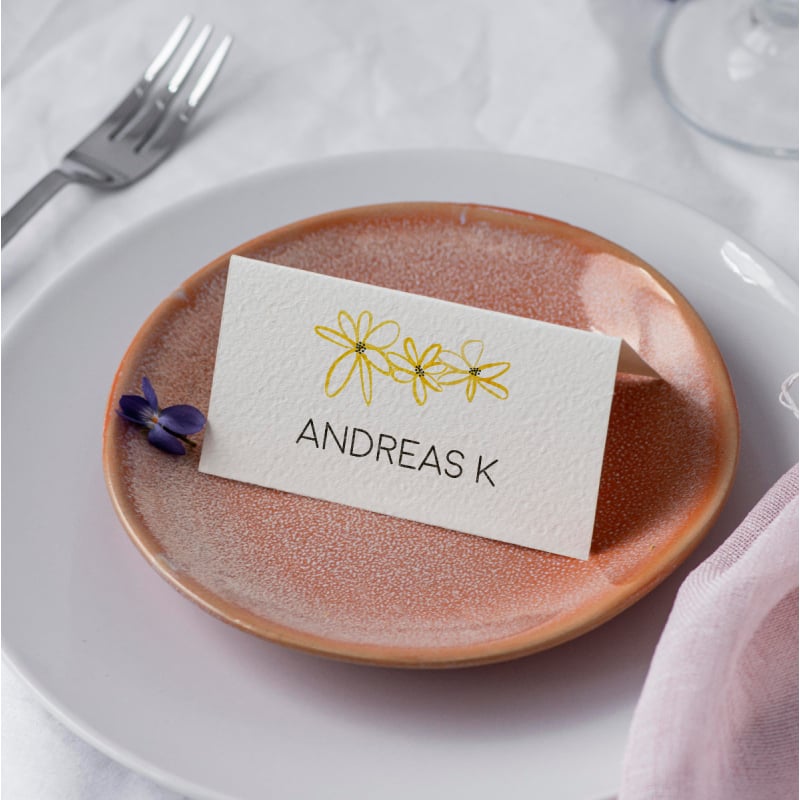 Daisy Chain Wedding Place Card