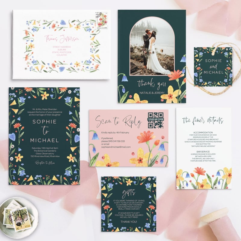 Bouquet Wedding Invitations