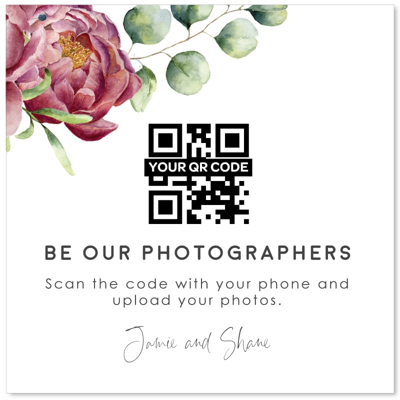 Darling Wedding QR Code Card