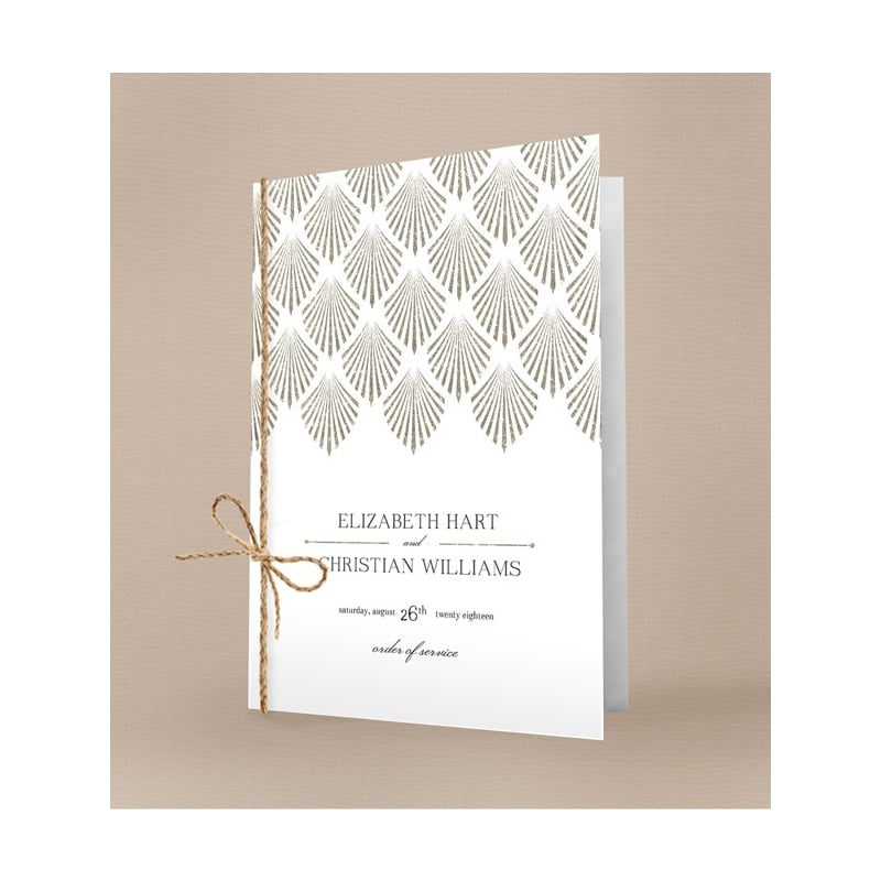 Deco Fans Order Of Service Booklet Covers