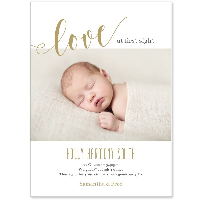 Delicate Birth Announcement Cards