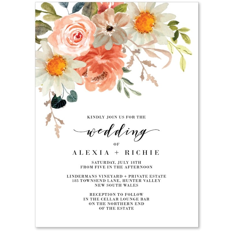 Delicate Daisy Wedding Invitations