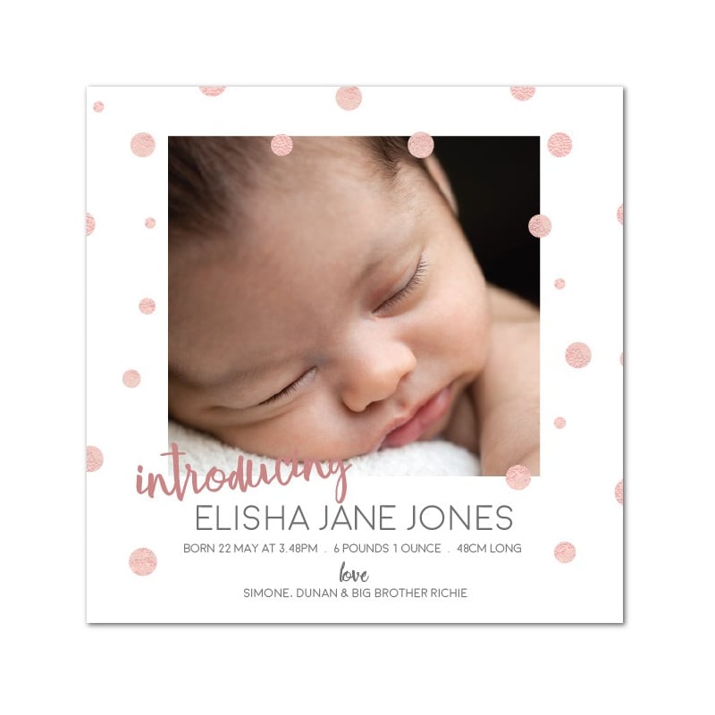 Dots Birth Announcement