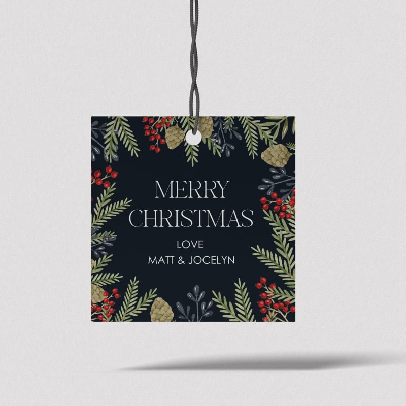 Pine Needle Christmas Gift Tags