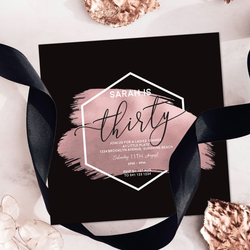 Big Bash 30th Invitations