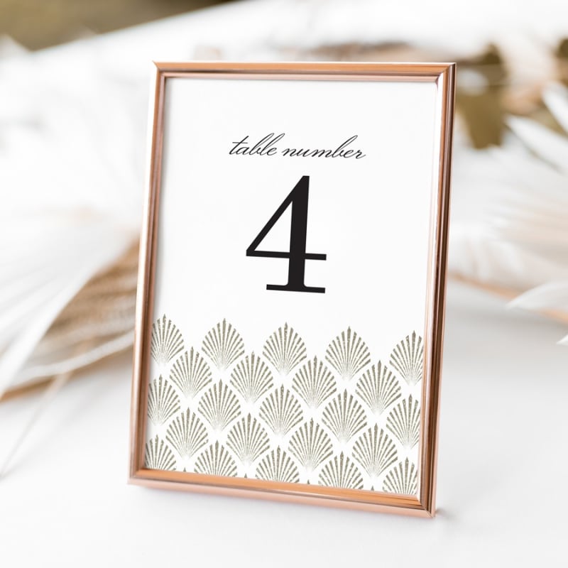 Deco Fans Table Numbers