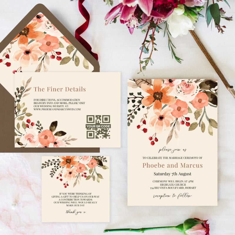 Elegant Boho Wishing Well Card
