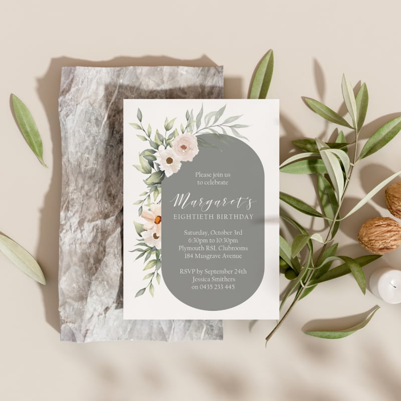 Classic Elegant Birthday Invitations