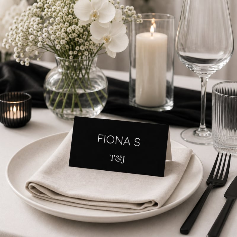 Classic Monogram Wedding Placecards