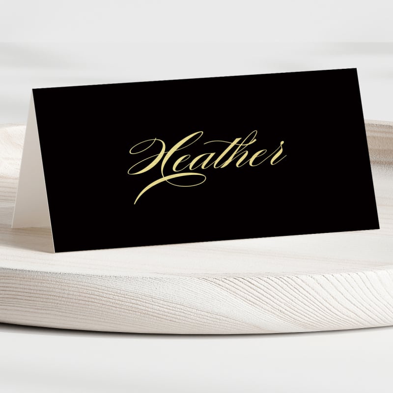 Black and Gold Placecard