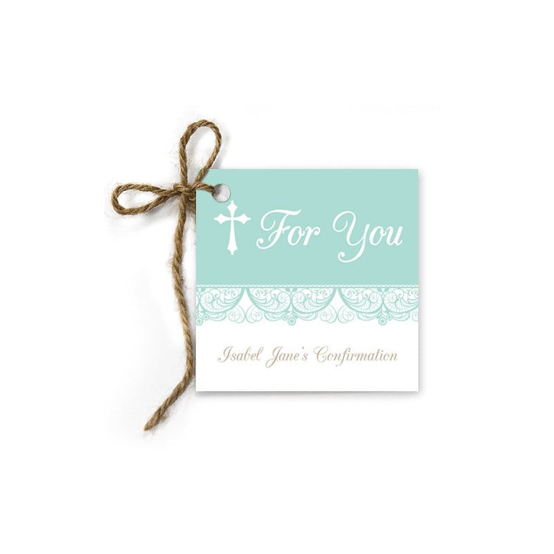 Elegant Lace Confirmation Gift Tags
