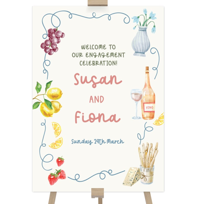 White Lotus Themed Welcome Sign 