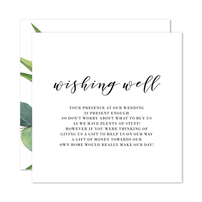 Eucalyptus Leaves Wishing Well Card