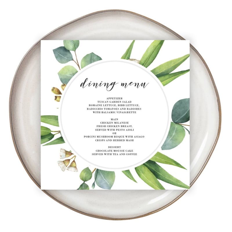 Eucalyptus Leaves Menu