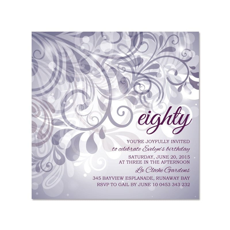 Evelyn Birthday Invitations