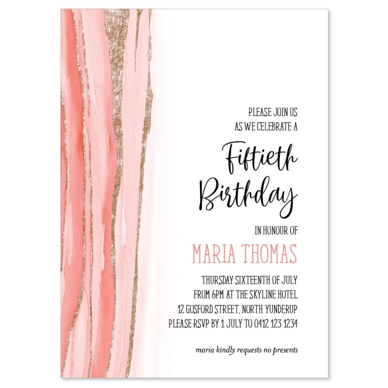 Fabulous Fifty Birthday Invitations