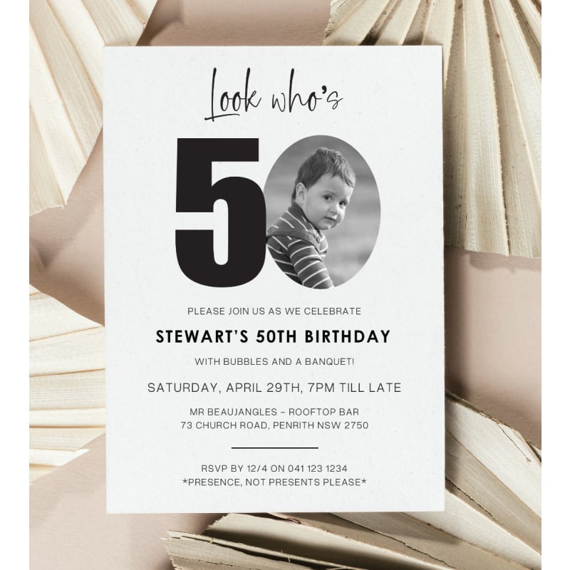 Fifty Birthday Invitations