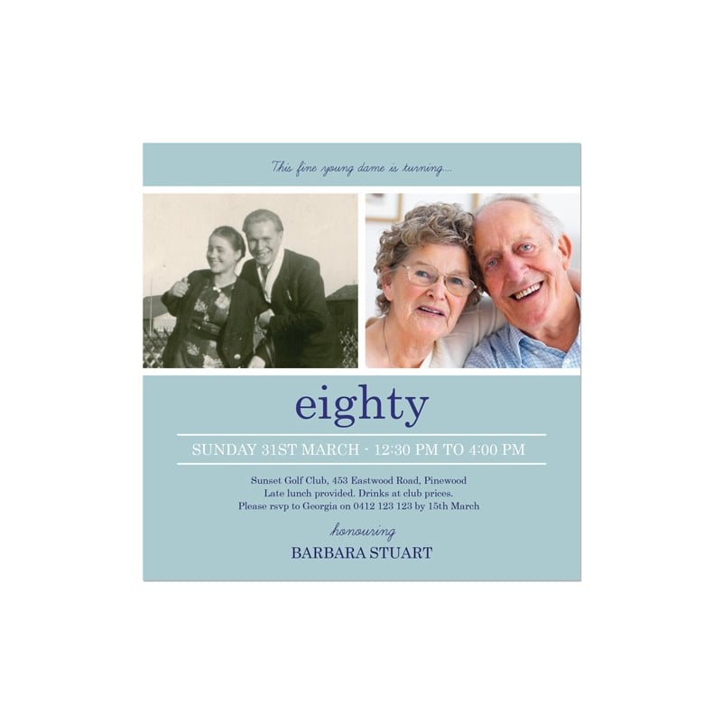 Fine and Still Young Birthday Invitations