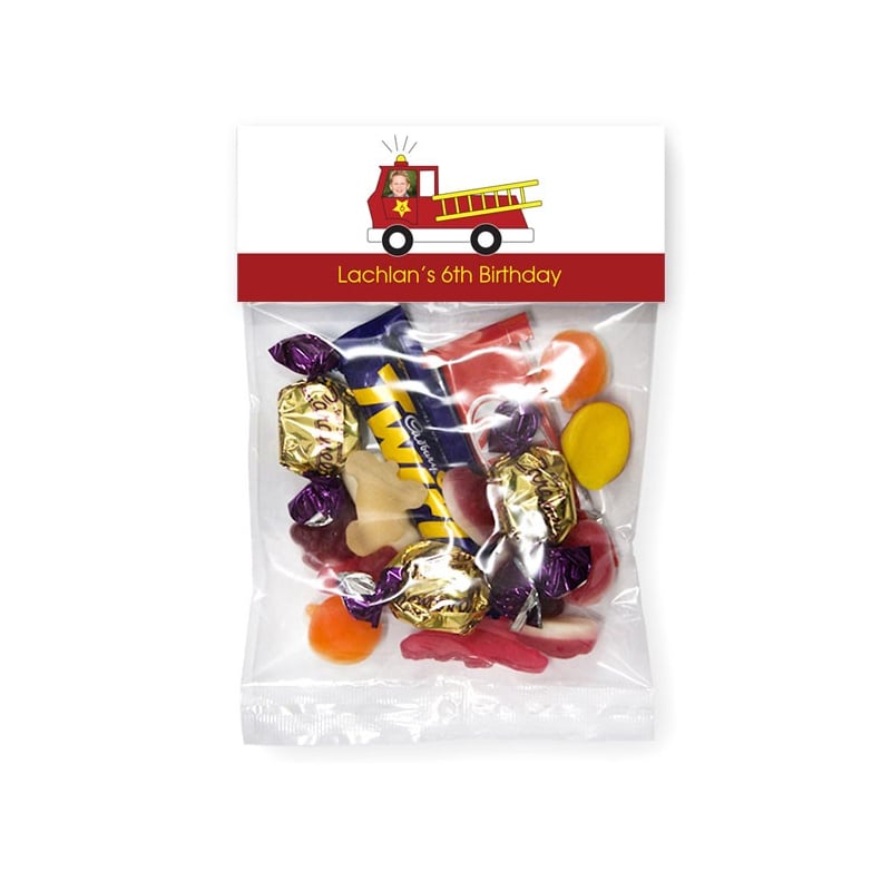 Fire Truck Lolly Bags