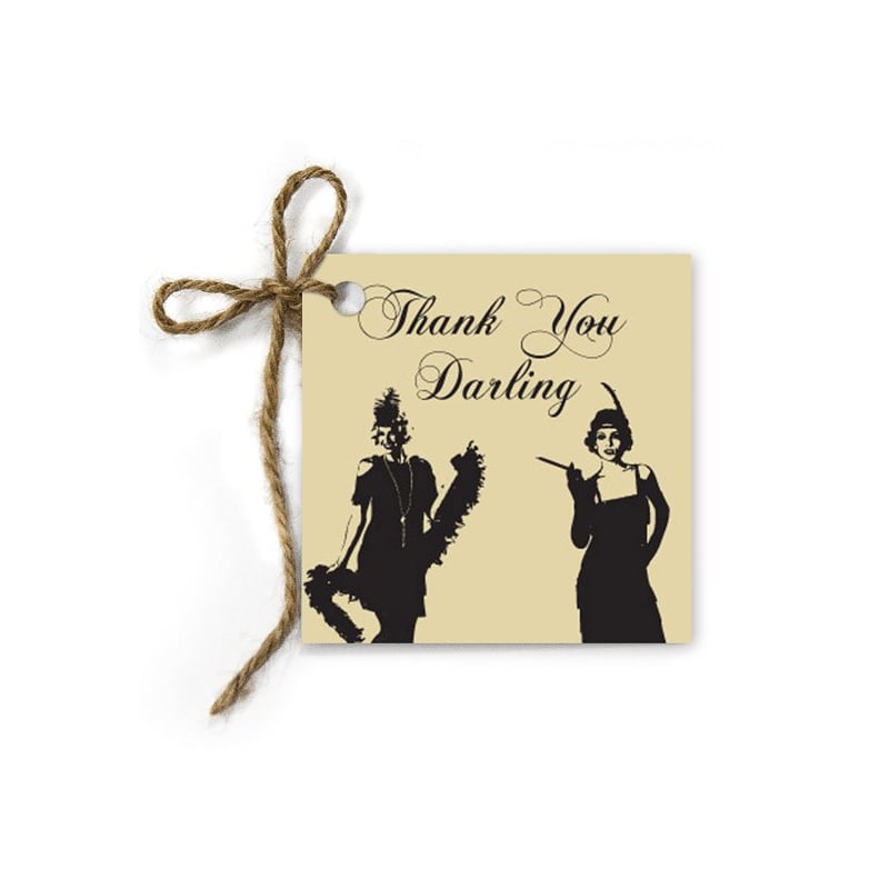 Flapper Birthday Gift Tags