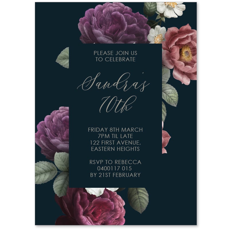 Rose Garden Birthday Invitations