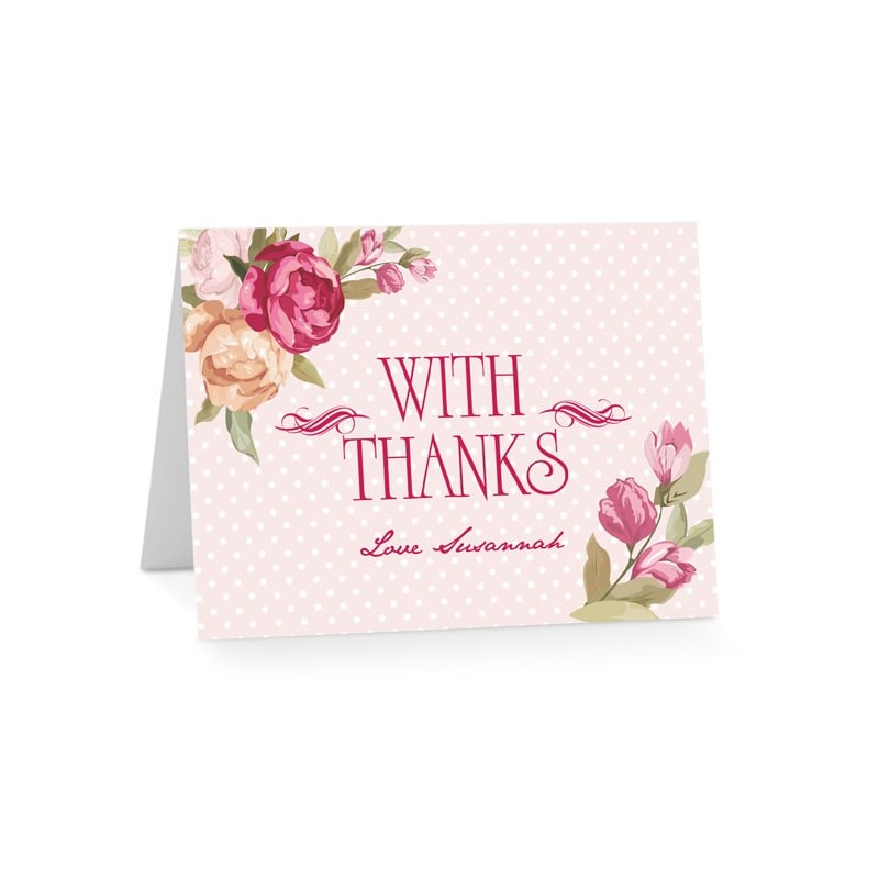 Floral Kitchen Tea Thank You Cards