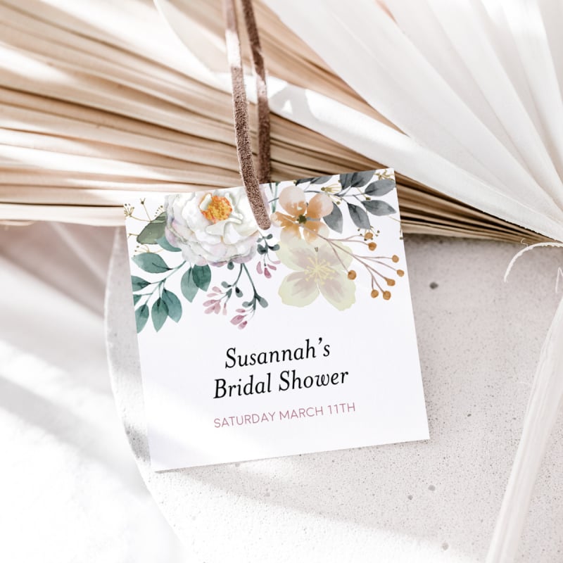 Floral Kitchen Tea Gift Tags