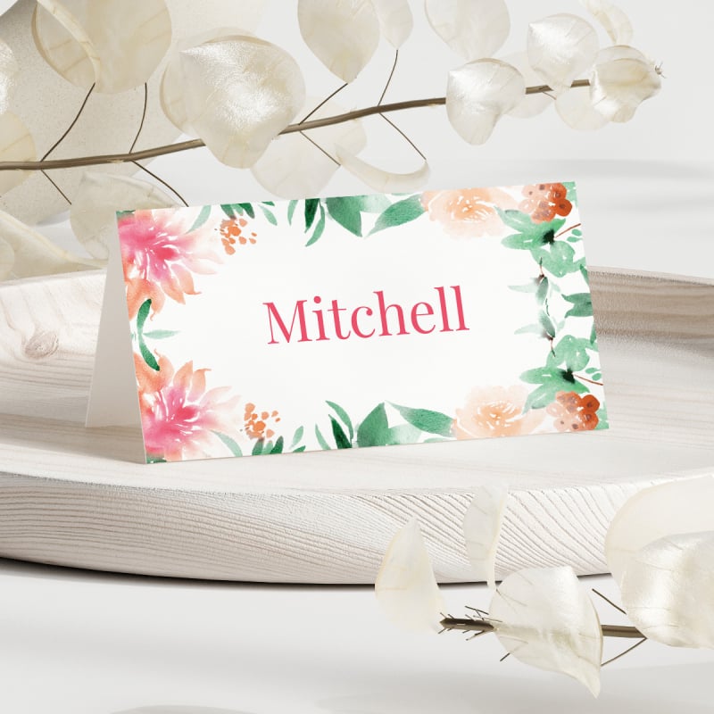 Botanical Watercolours Placecards