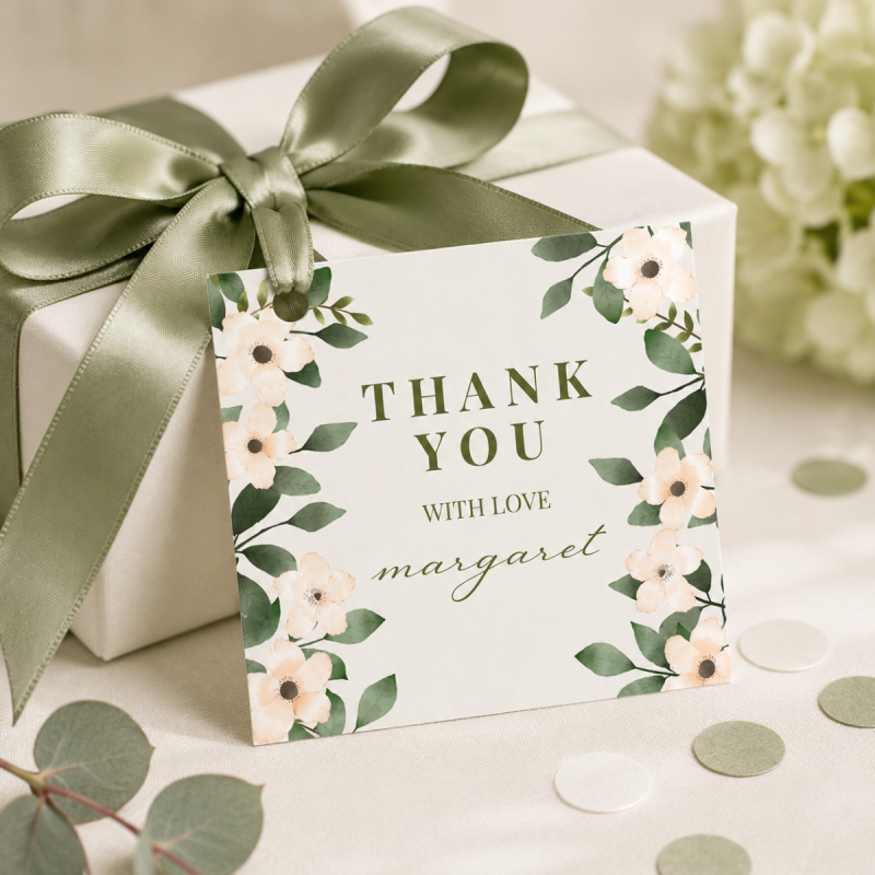 Wildflowers Birthday Gift Tags
