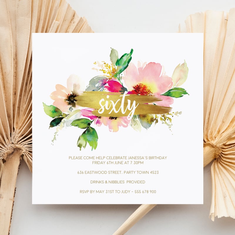 Sixty Birthday Invitations