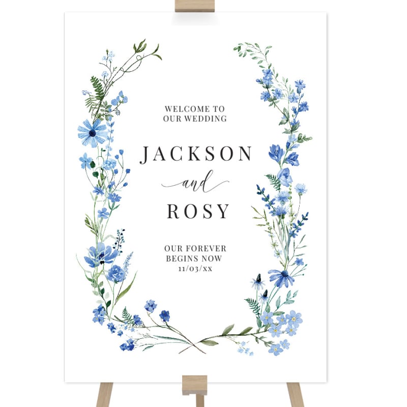 A Touch of Blue Welcome Sign