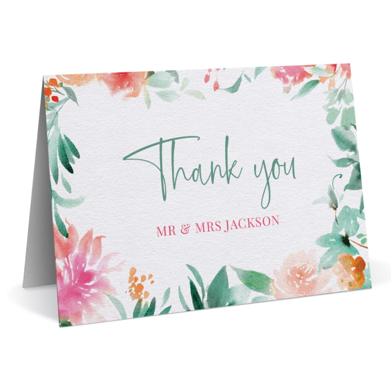 Botanical Watercolours Thank You Cards